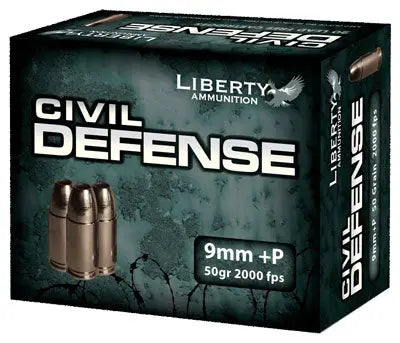 9MM LUGER 50GR HP 20RD 10BX/CSLIBERTY CIVIL DEFENSE - American Ordnance