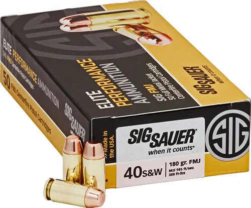 50RD 10BX/CS*SIG 40 SW 180GR FMJ - American Ordnance