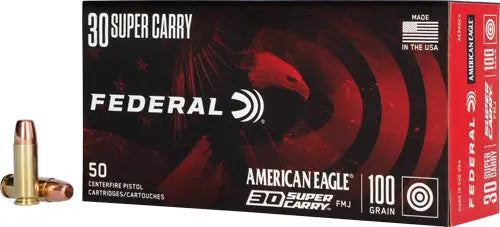 100GR FMJ 50RD 20BX/CSFEDERAL AE 30 SUPER CARRY - American Ordnance