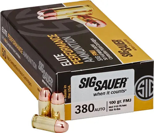 50RD 20BX/CS*SIG 380 ACP 100GR FMJ - American Ordnance