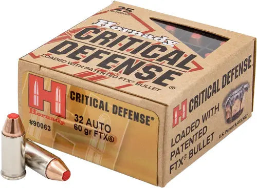 32 ACP 90GR FTX 25RD 10BX/CSHORNADY CRITICAL DEFENSE - American Ordnance