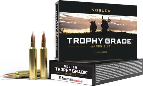 180GR ACCUBOND 20RD 10BX/CSNOSLER TROPHY GRADE 30 NOSLER - American Ordnance