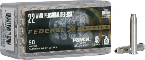 50RD 60BX/CSFEDERAL PUNCH 22WMR 45GR JHP - American Ordnance