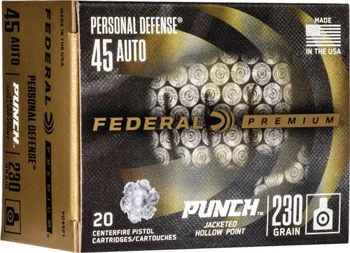 JHP 20RD 10BX/CSFEDERAL PUNCH 45 ACP 230GR - American Ordnance