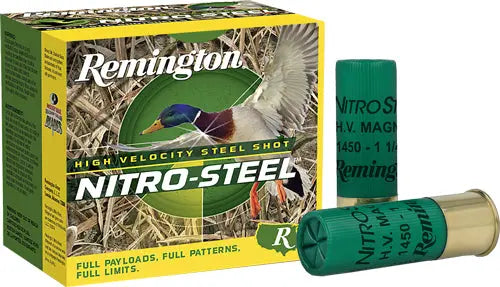 1-1/4OZ #4 1450FPS 25RD 10BX/CREMINGTON NITRO-STEEL 12GA 3" - American Ordnance