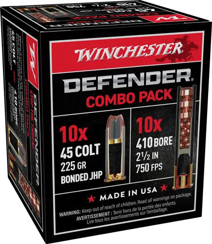 COMBO PACK 20RD 10BX/CSWINCHESTER PDX DEFENDER 410/45 - American Ordnance