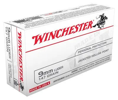 147GR JHP 50RD 10BX/CSWINCHESTER DEFENSE 9MM LUGER - American Ordnance