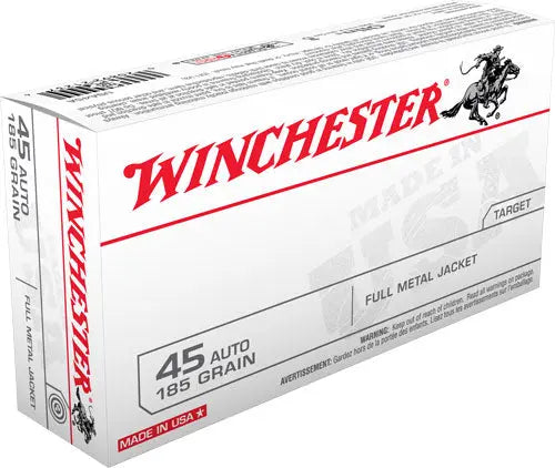 FMJ 50RD 10BX/CSWINCHESTER USA 45 ACP 185GR - American Ordnance