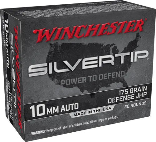 185GR JHP 20RD 10BX/CSWINCHESTER SILVERTIP 10MM - American Ordnance