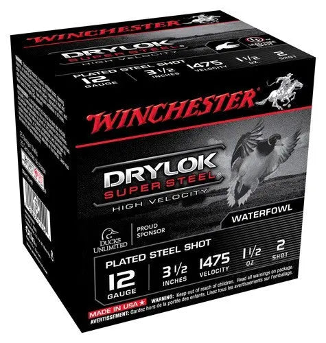 1-1/2OZ #2 1475FPS 25RD 10BX/CWINCHESTER DRYLOK 12GA 3.5" - American Ordnance