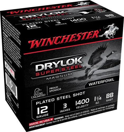 1-1/4OZ #BB 25RD 10BX/CSWINCHESTER DRYLOK 12GA 3&quot; - American Ordnance