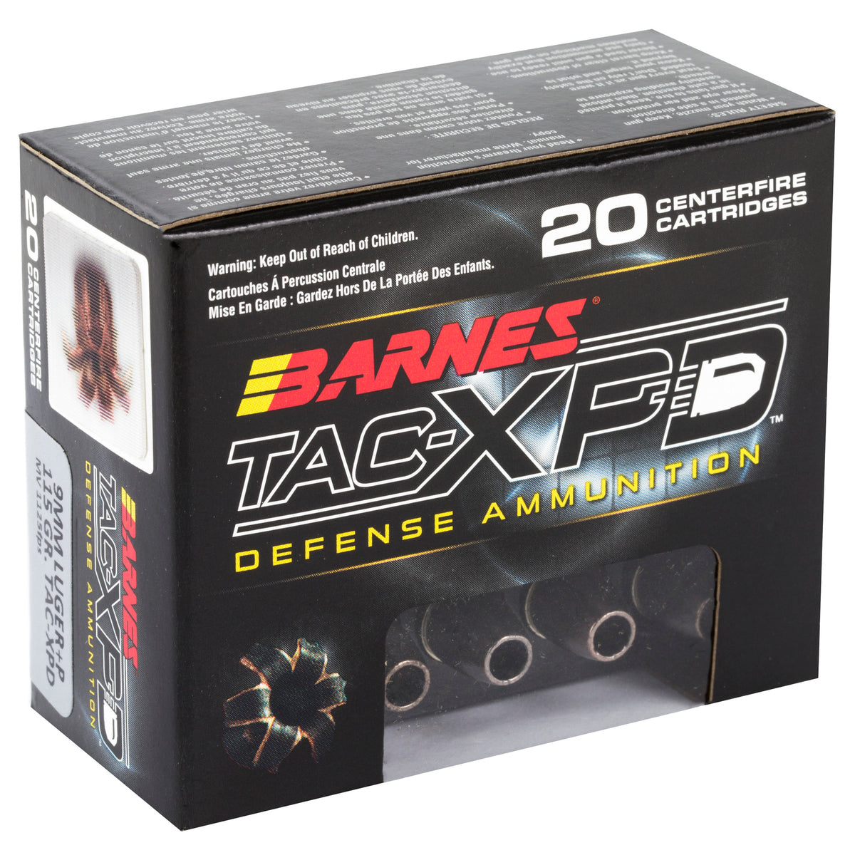 BARNES TAC-XPD 9MM 115GR HP 20RD