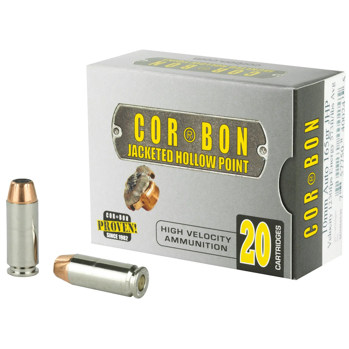 CORBON 10MM 165GR JHP 20/500 - American Ordnance