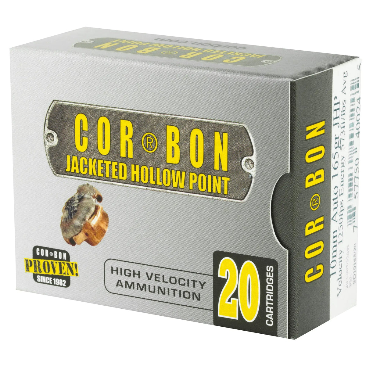 CORBON 10MM 165GR JHP 20/500 - American Ordnance