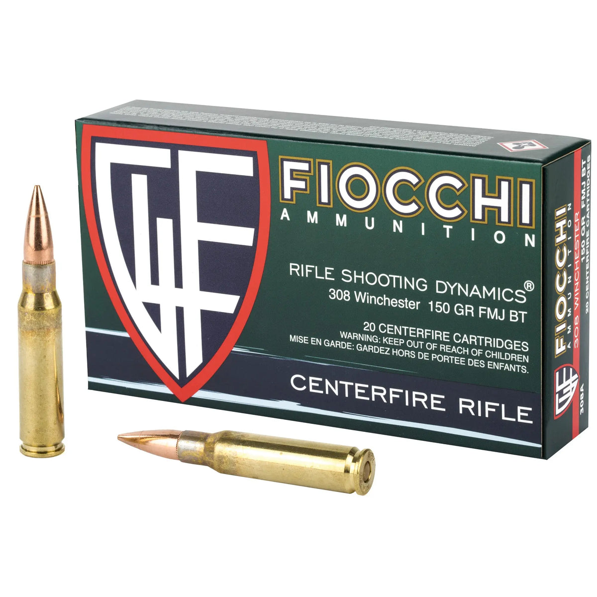 FIOCCHI 308WIN 150GR FMJBT 20/200 - American Ordnance