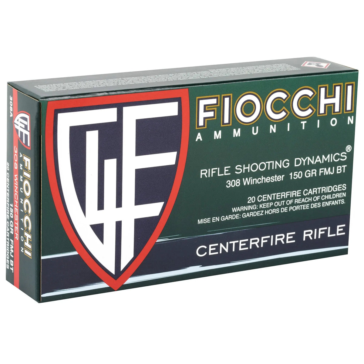 FIOCCHI 308WIN 150GR FMJBT 20/200 - American Ordnance