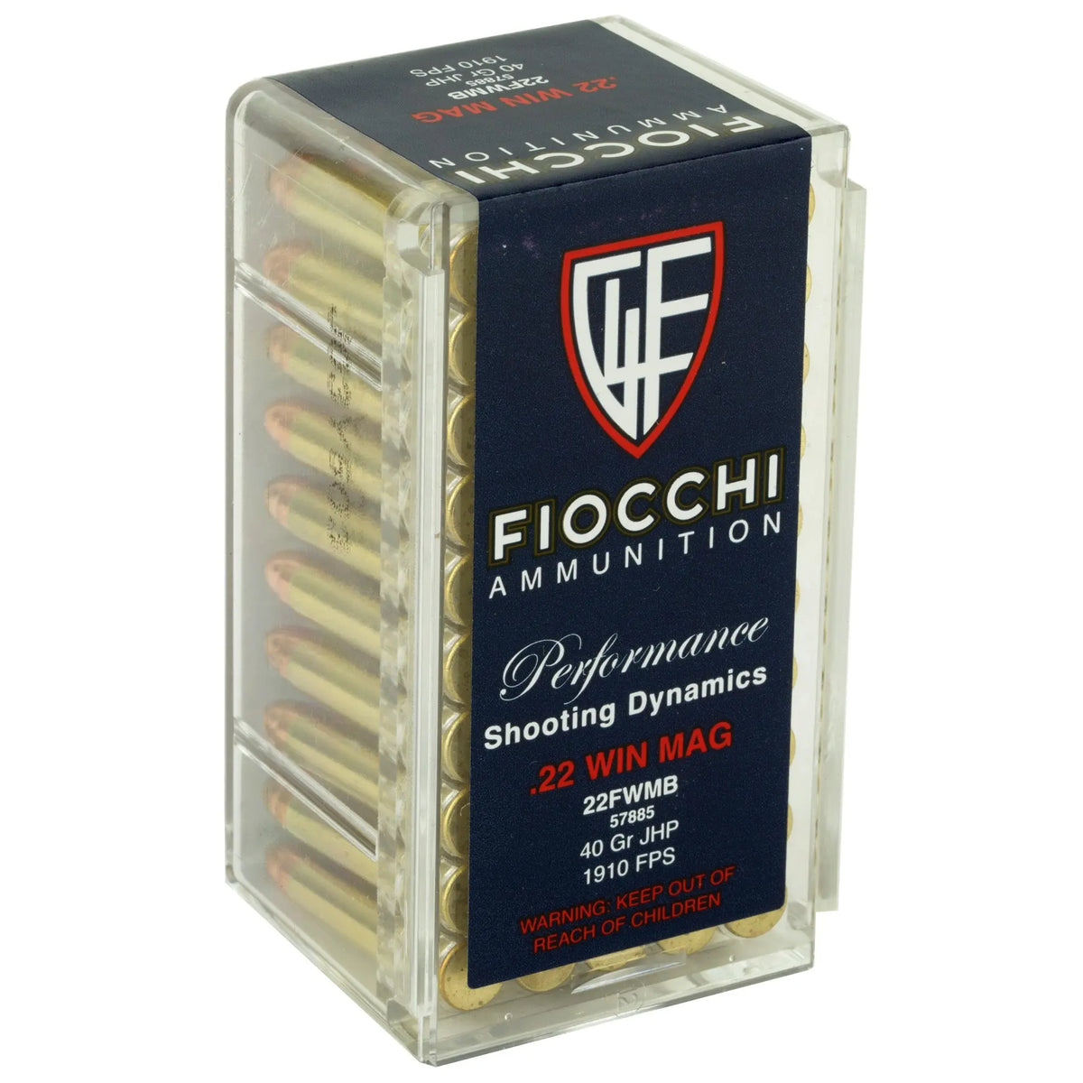 FIOCCHI 22WMR 40GR JHP 50/2000 - American Ordnance