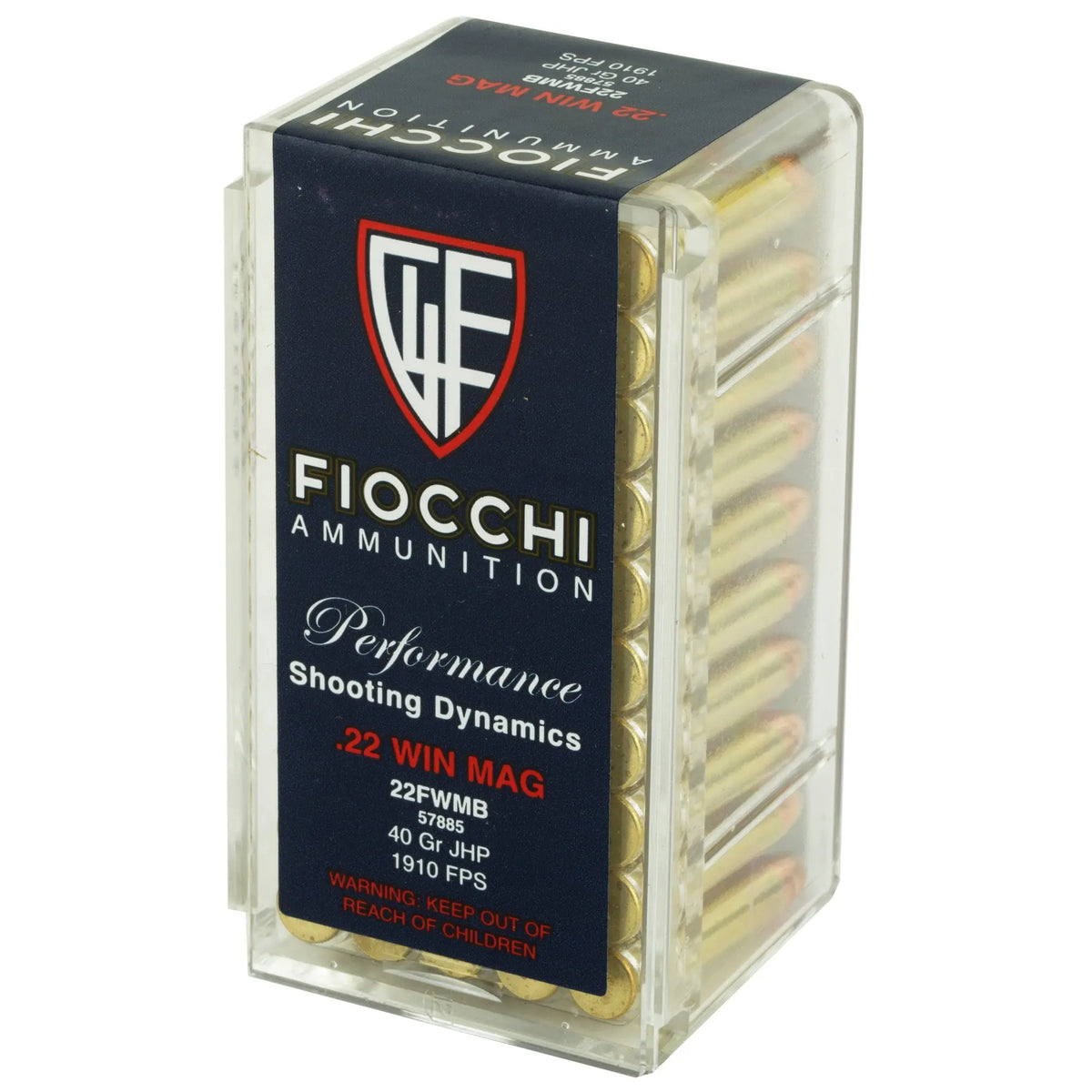 FIOCCHI 22WMR 40GR JHP 50/2000 - American Ordnance