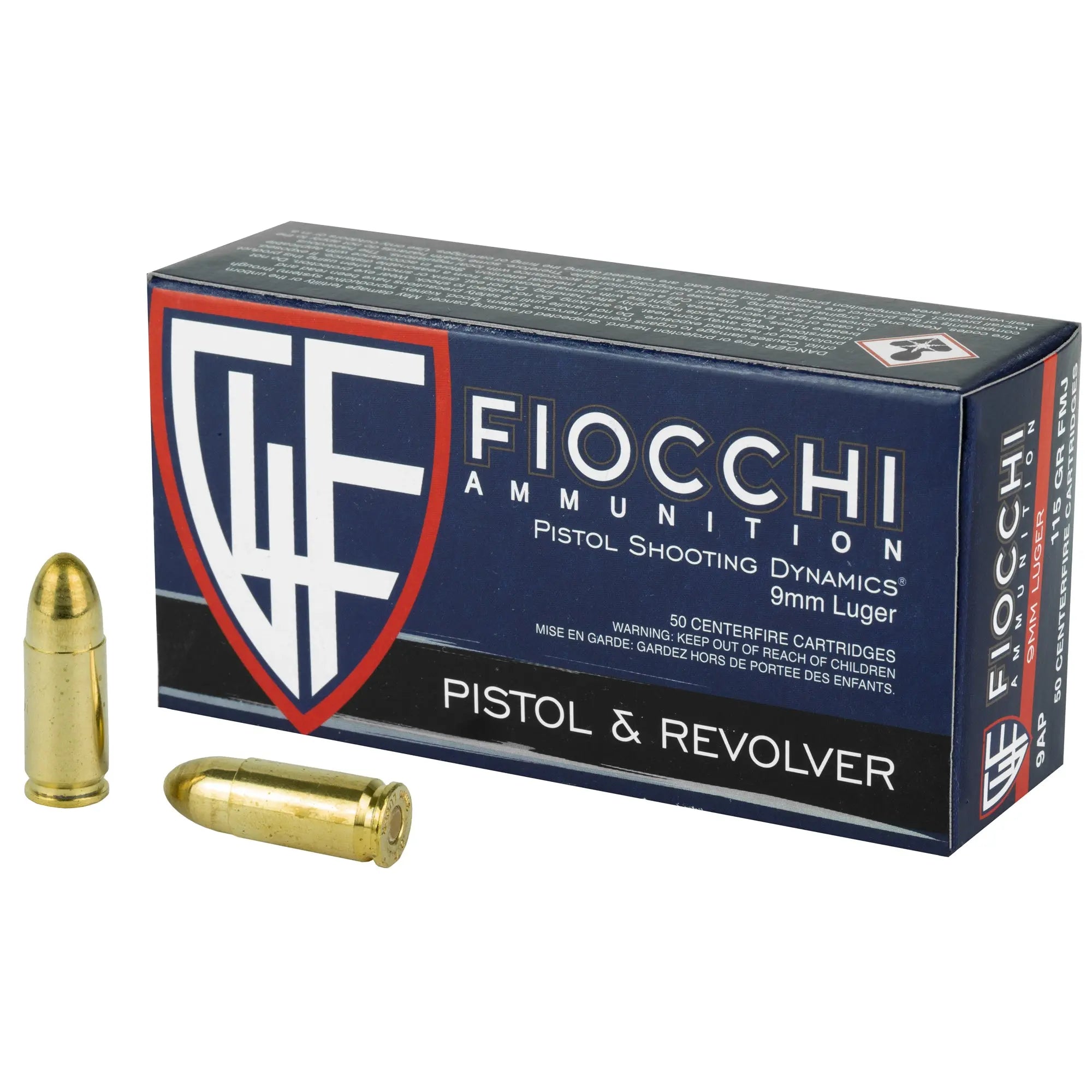 FIOCCHI 9MM 115GR FMJ 50/1000 - American Ordnance