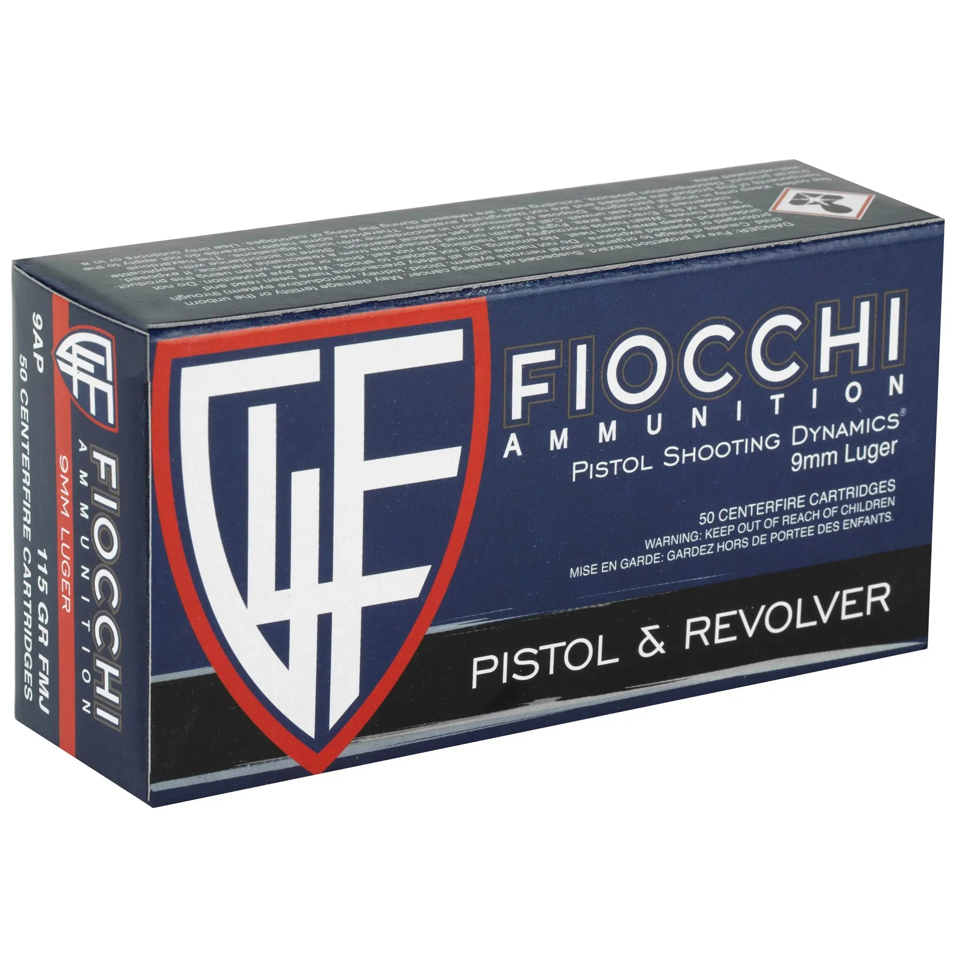 FIOCCHI 9MM 115GR FMJ 50/1000 - American Ordnance