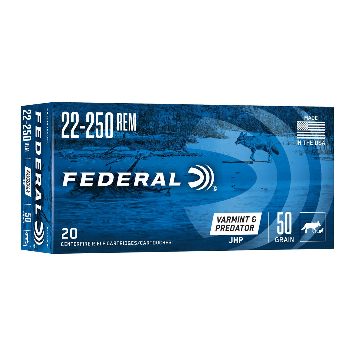 FED AE 22-250 50GR JHP 20/200 - American Ordnance