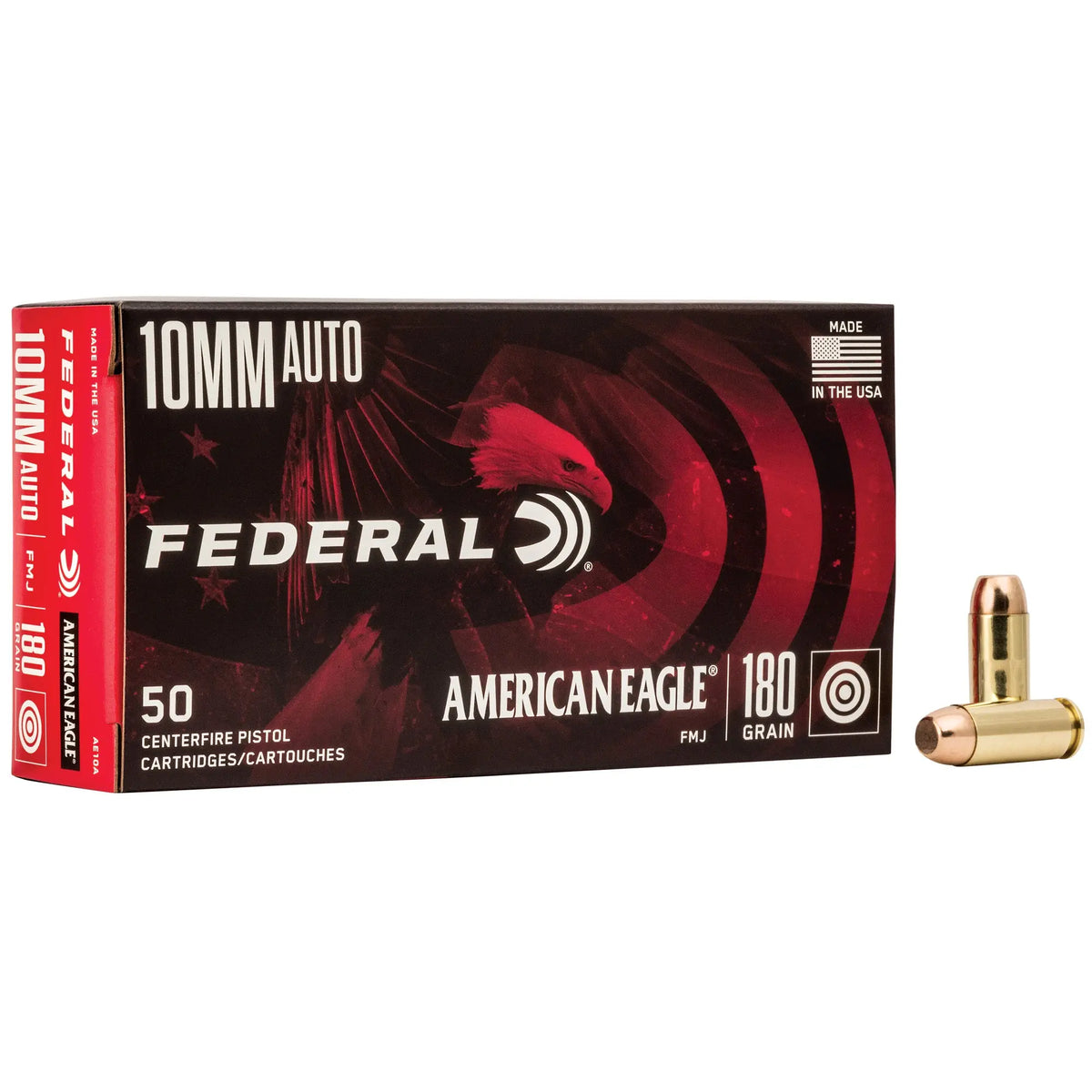 FED AM EAGLE 10MM 180GR FMJ 50/1000 - American Ordnance