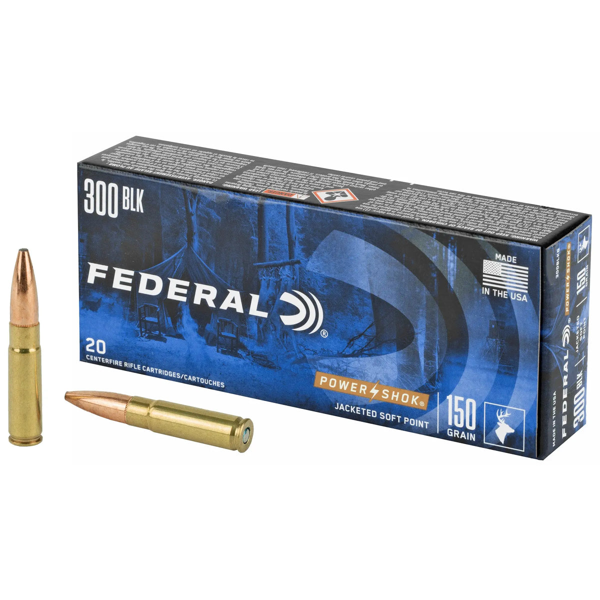 FED 300BLK 150GR POWER-SHK SP 20/200 - American Ordnance