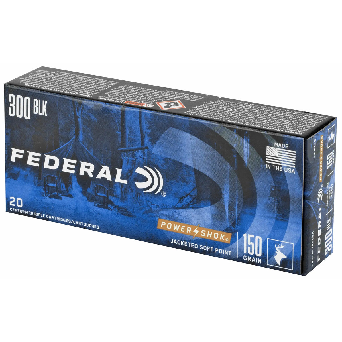 FED 300BLK 150GR POWER-SHK SP 20/200 - American Ordnance