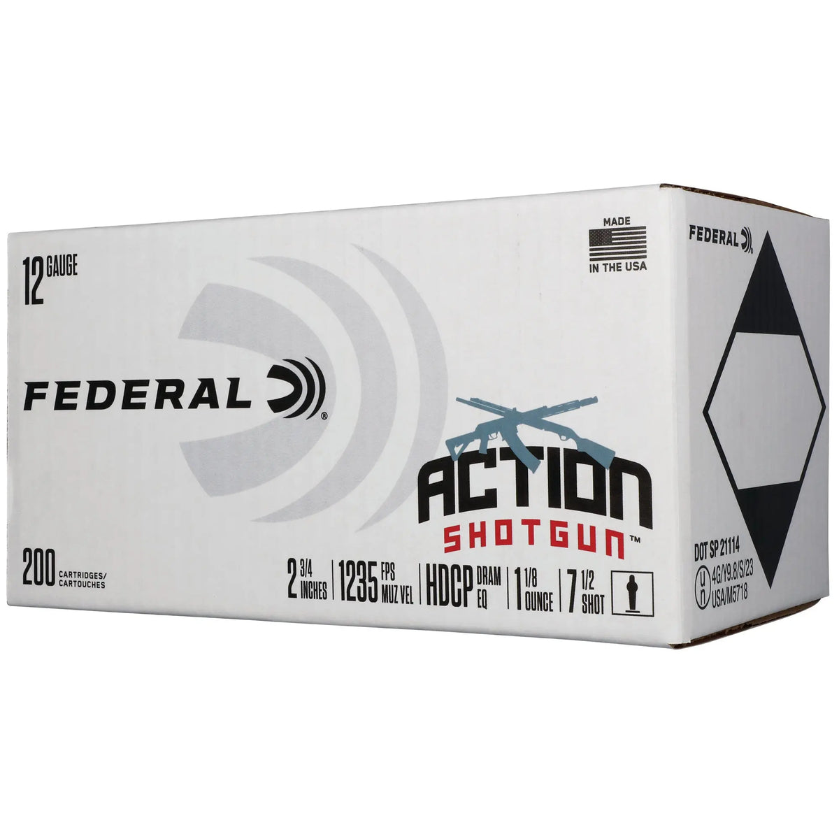 FED ACTN 12GA 2.75&quot; #7.5 200RD - American Ordnance