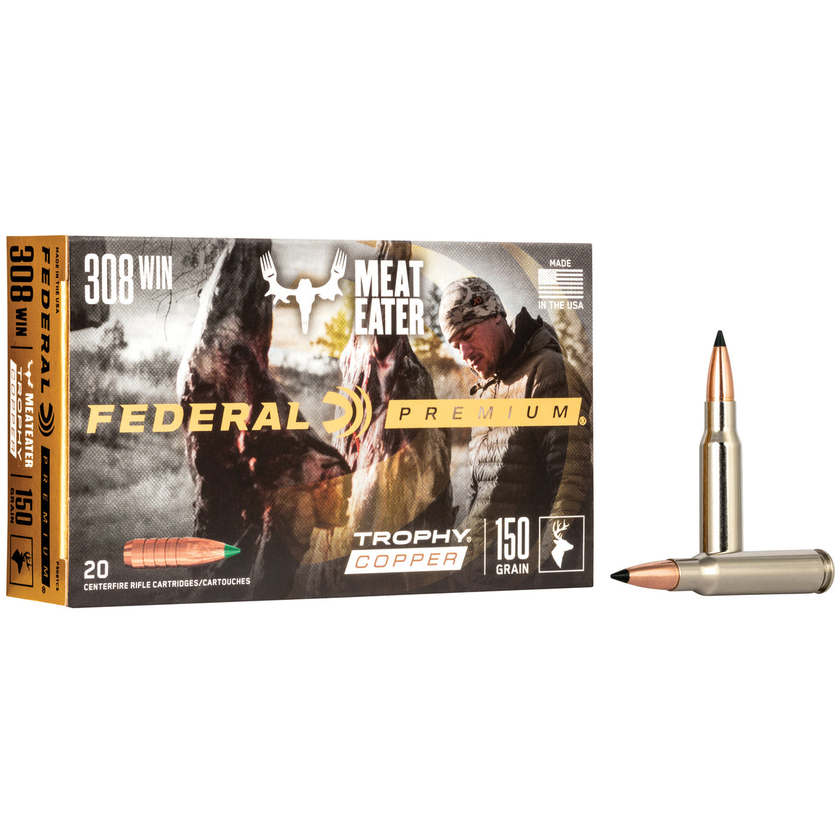 FEDERAL PREMIUM 308WIN 150GR TRPHY COPPER 20RD