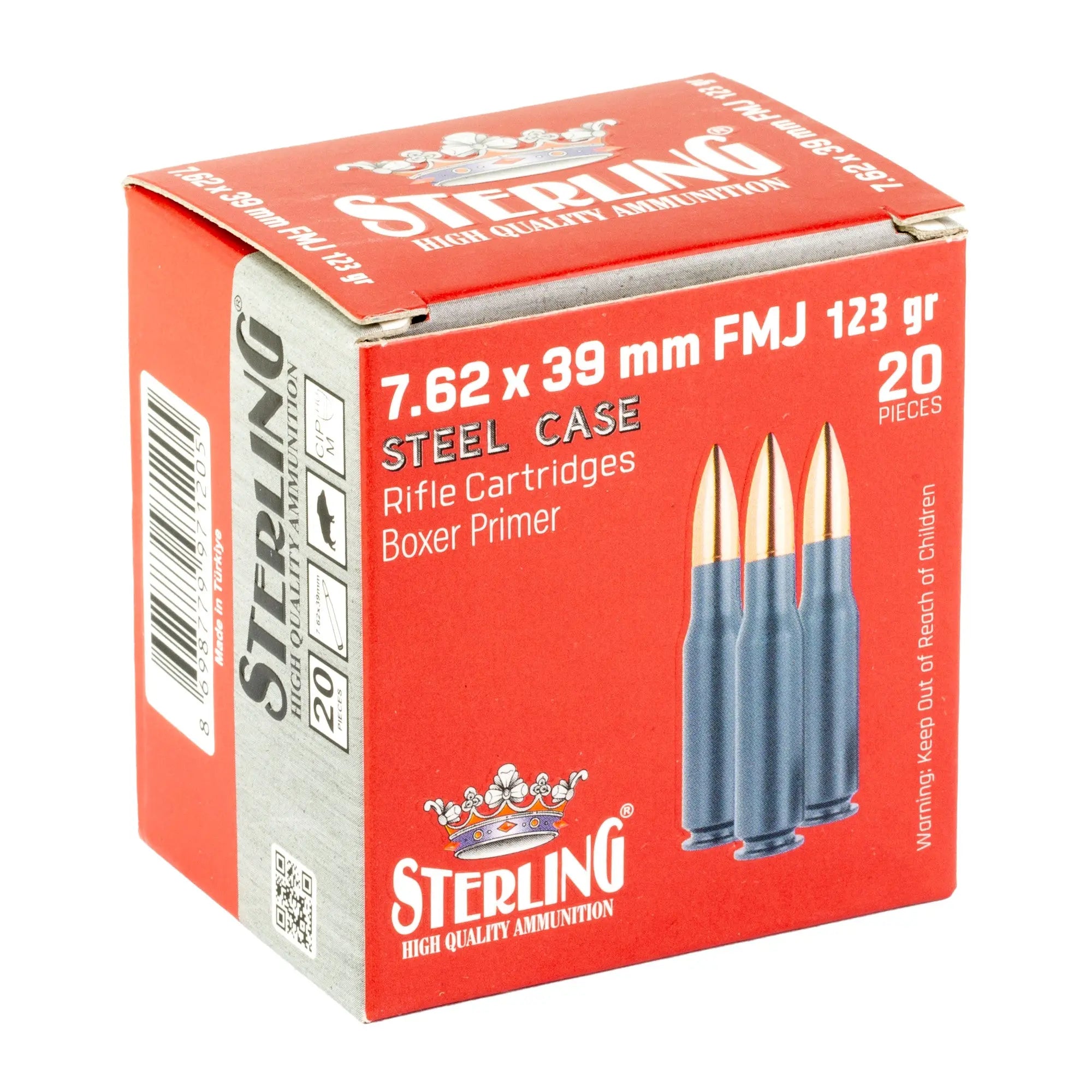 STERLING SC 762X39 123GR FMJ 20/1000 - American Ordnance