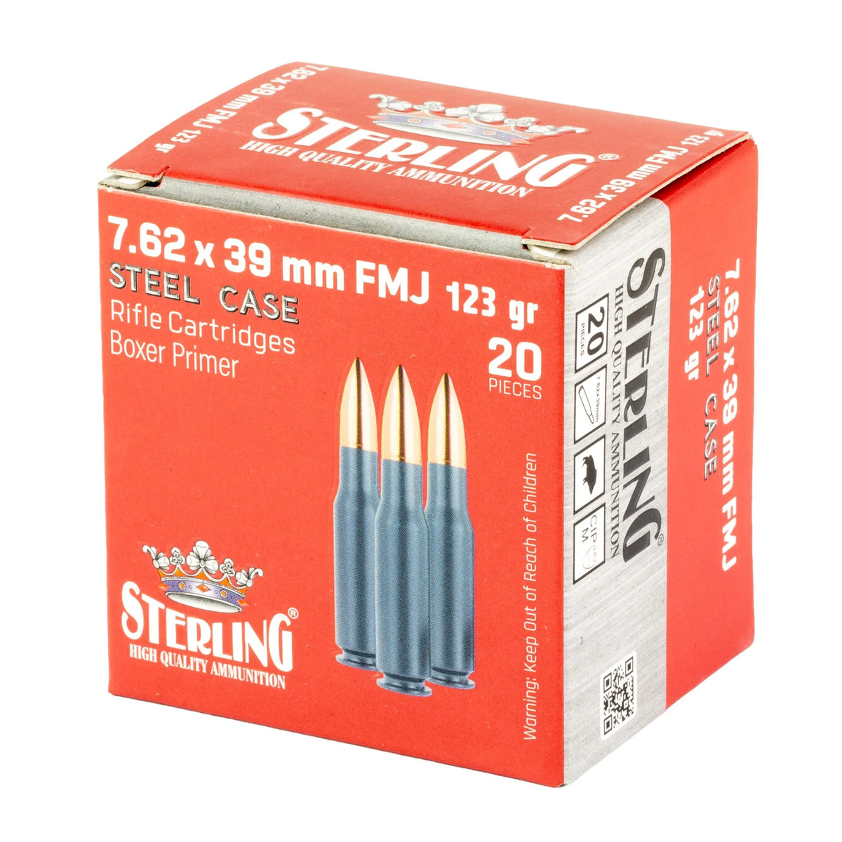 STERLING SC 762X39 123GR FMJ 20/1000 - American Ordnance