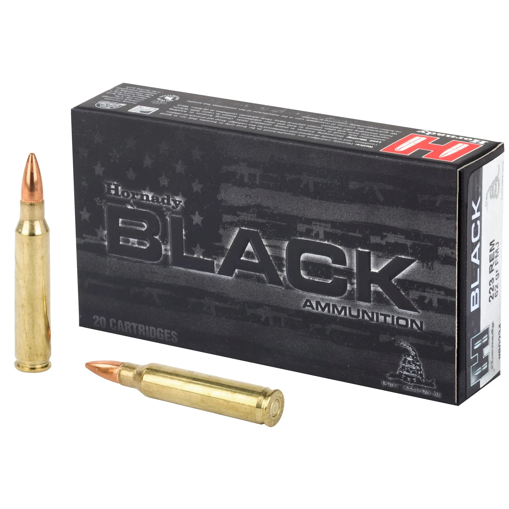 HRNDY BLACK 223REM 62GR FMJ 20/200 - American Ordnance