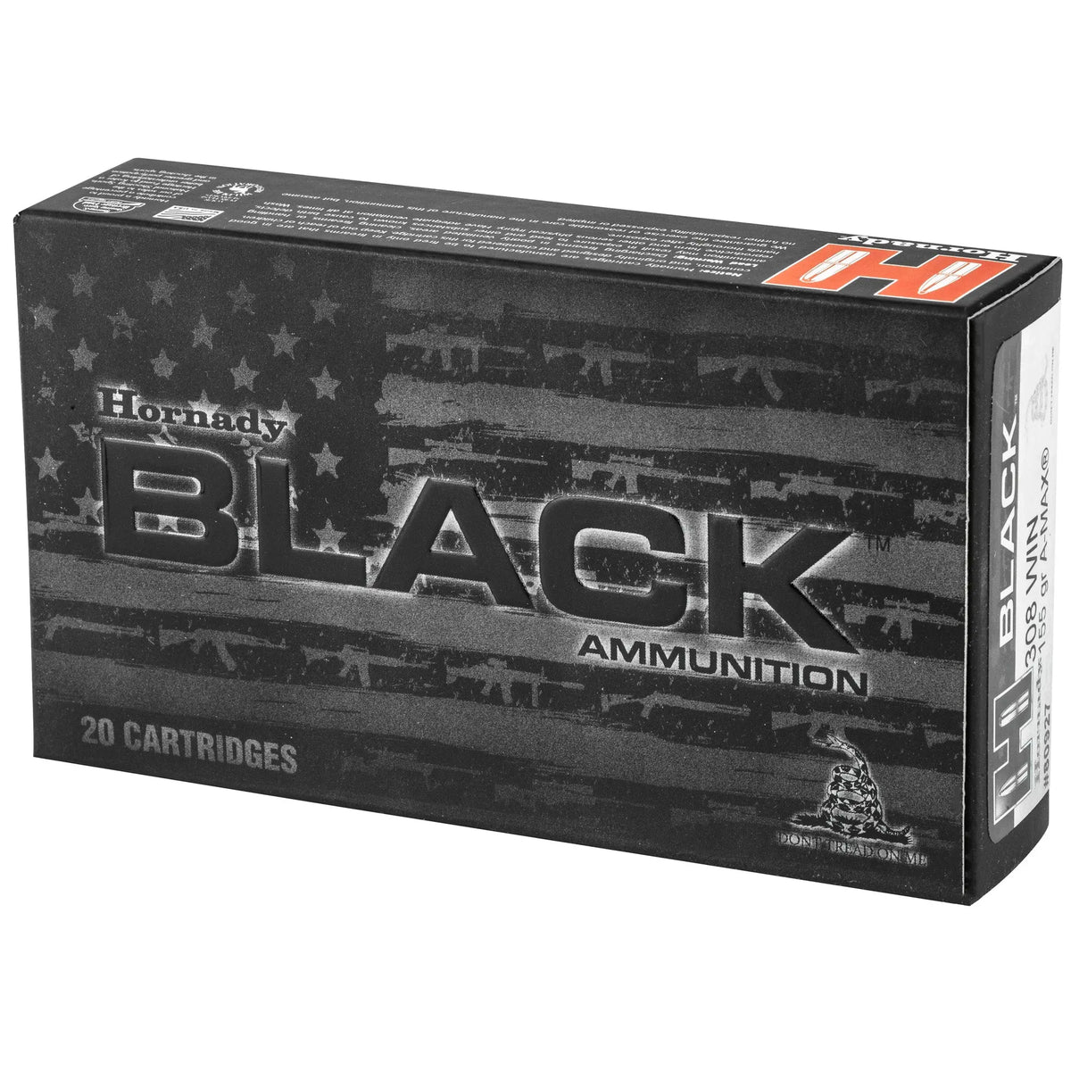 HRNDY BLACK 308WIN 155GR AMAX 20/200 - American Ordnance