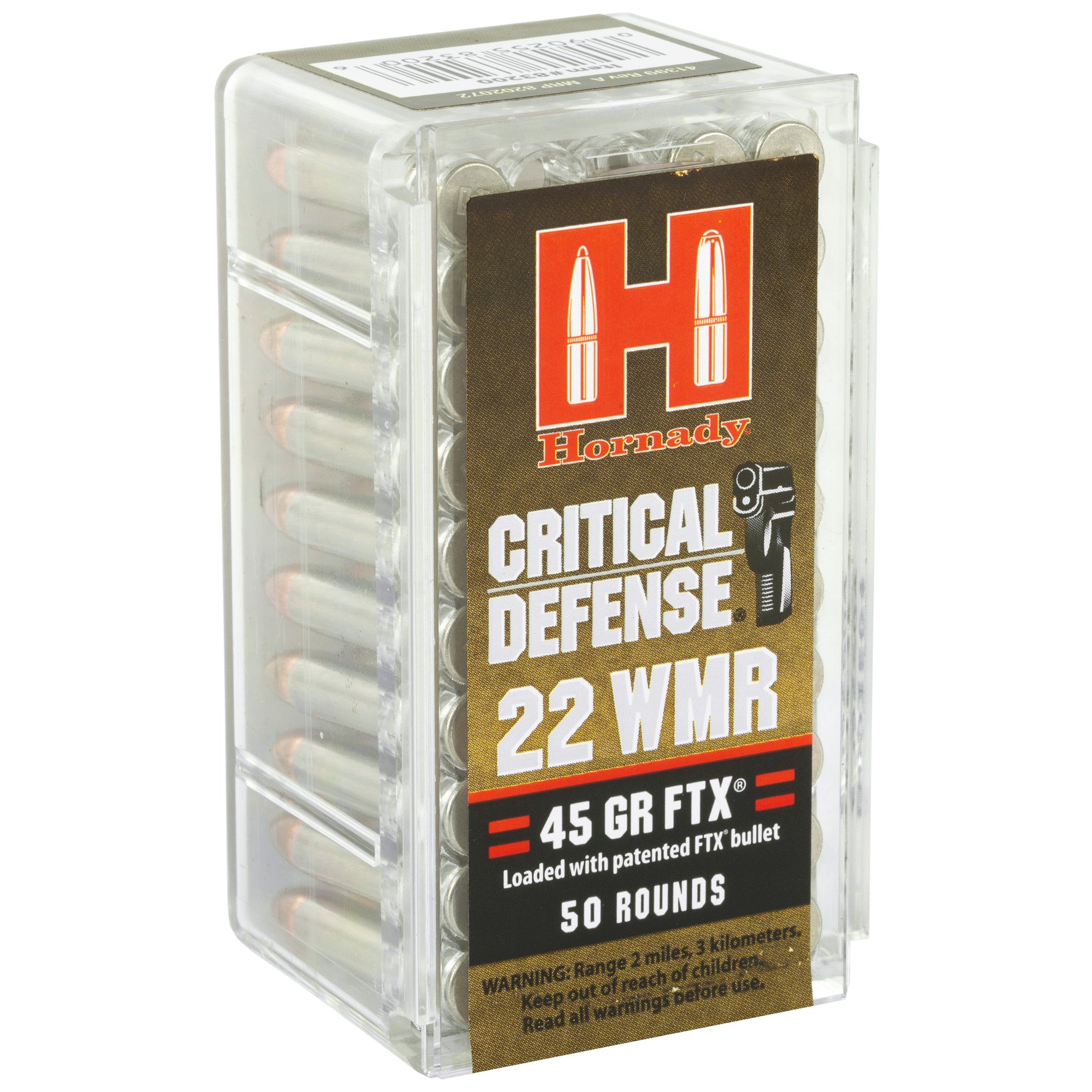 HRNDY CD 22WMR 45GR FTX 50/2000 - American Ordnance