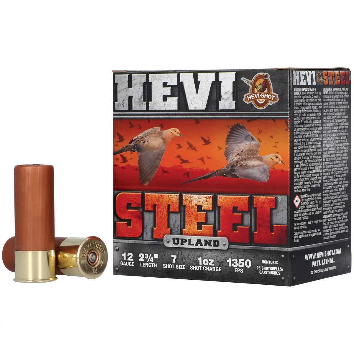 HEVI STL UPLND 12GA 2.75&quot; #7 25/250 - American Ordnance