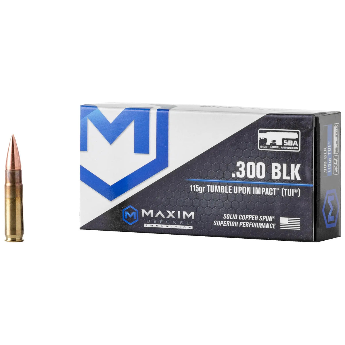 MAXIM 300BLK 115GR TUI SBA 20/500 - American Ordnance