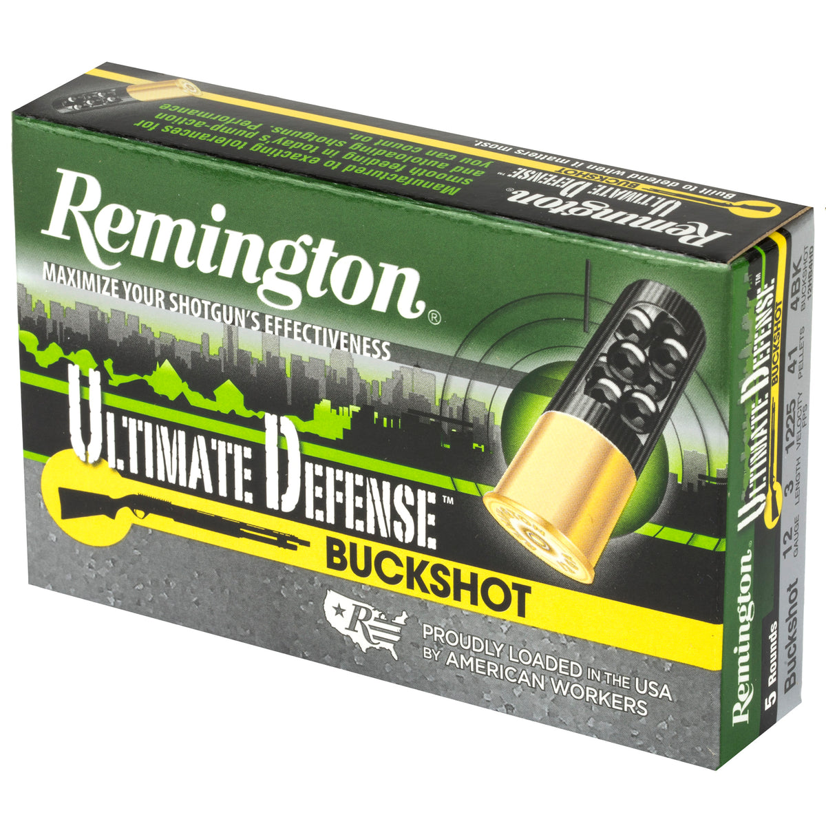 REMINGTON ULT DEF 12GA 3&quot; 4 BUCK 5RD