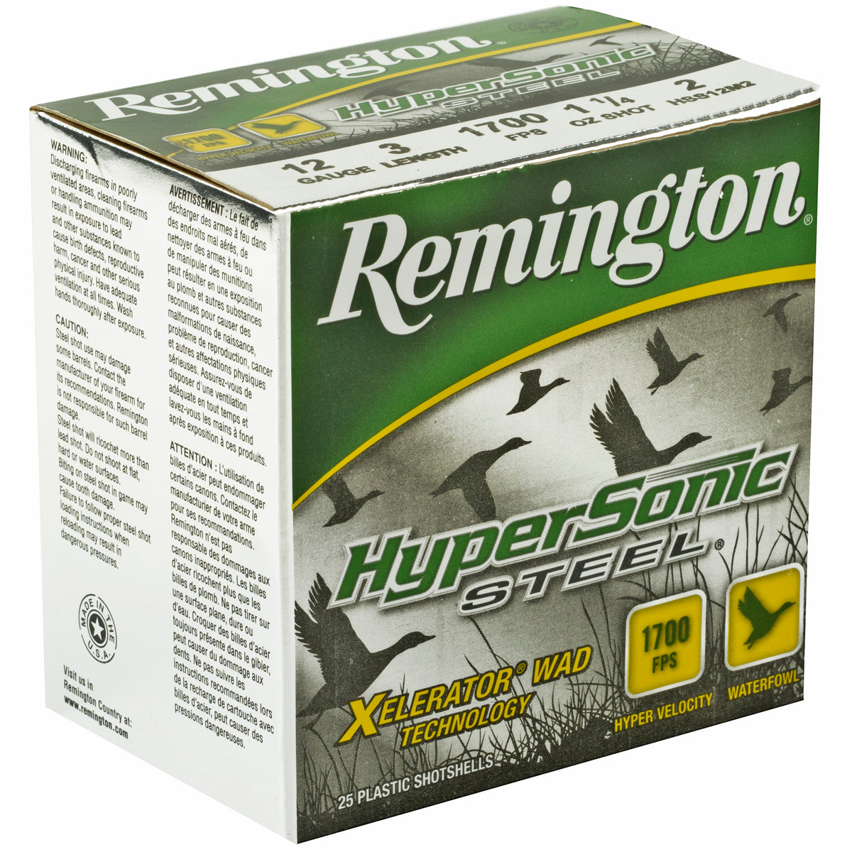 REMINGTON HYPERSONIC STL 12GA 3&quot; #2 25RD