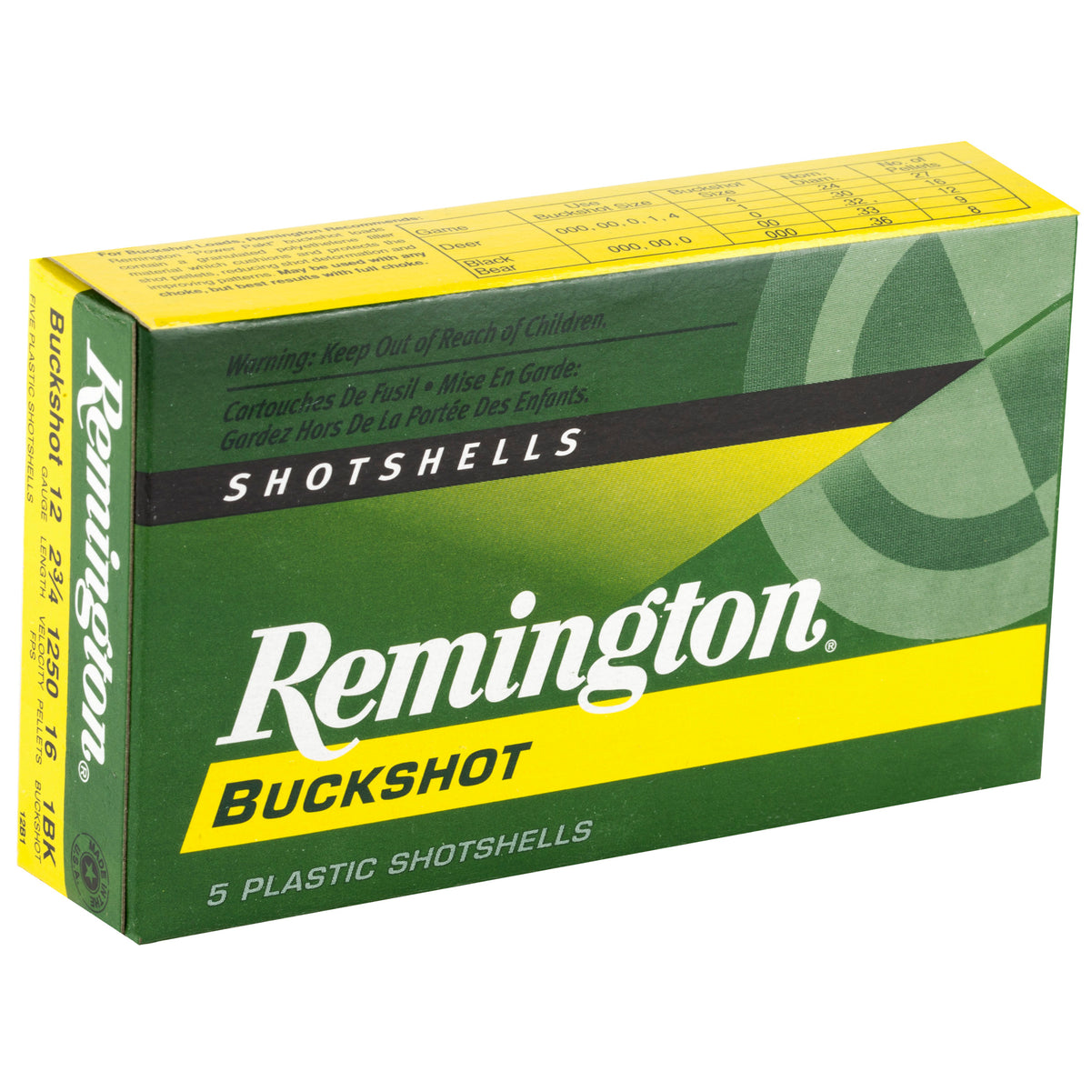 REMINGTON  EXP 12GA 2.75&quot; 1 BUCK 5RD