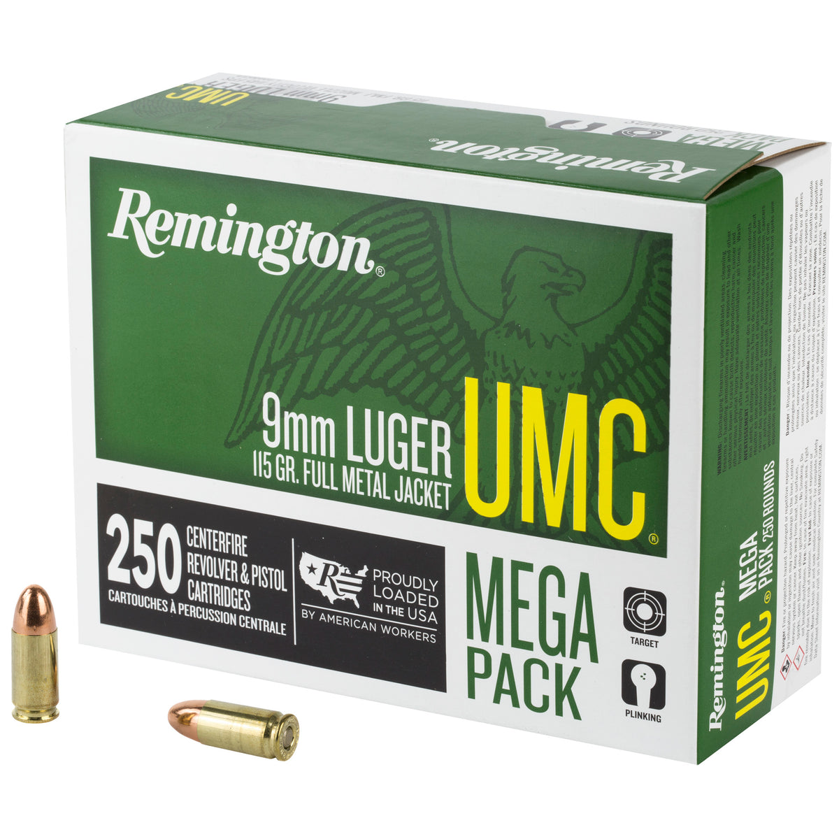 REMINGTON UMC MP 9MM 115GR FMJ 250RD