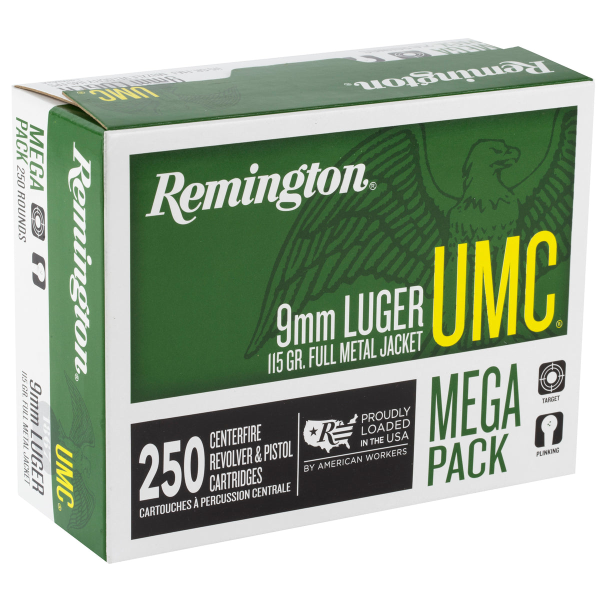 REMINGTON UMC MP 9MM 115GR FMJ 250RD