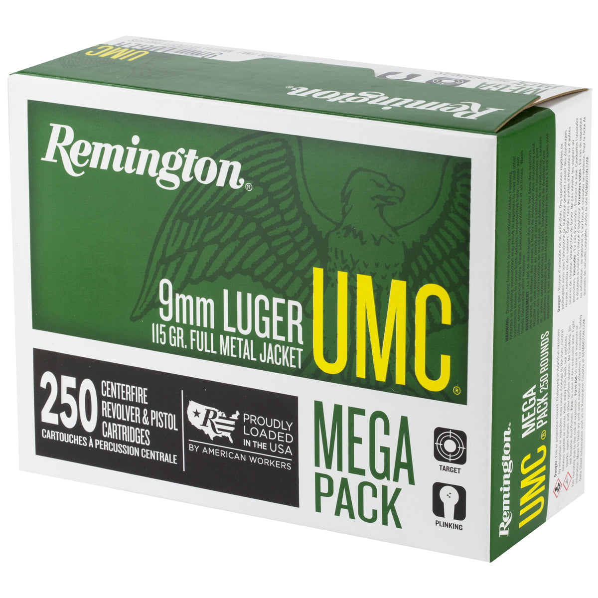 REMINGTON UMC MP 9MM 115GR FMJ 250RD