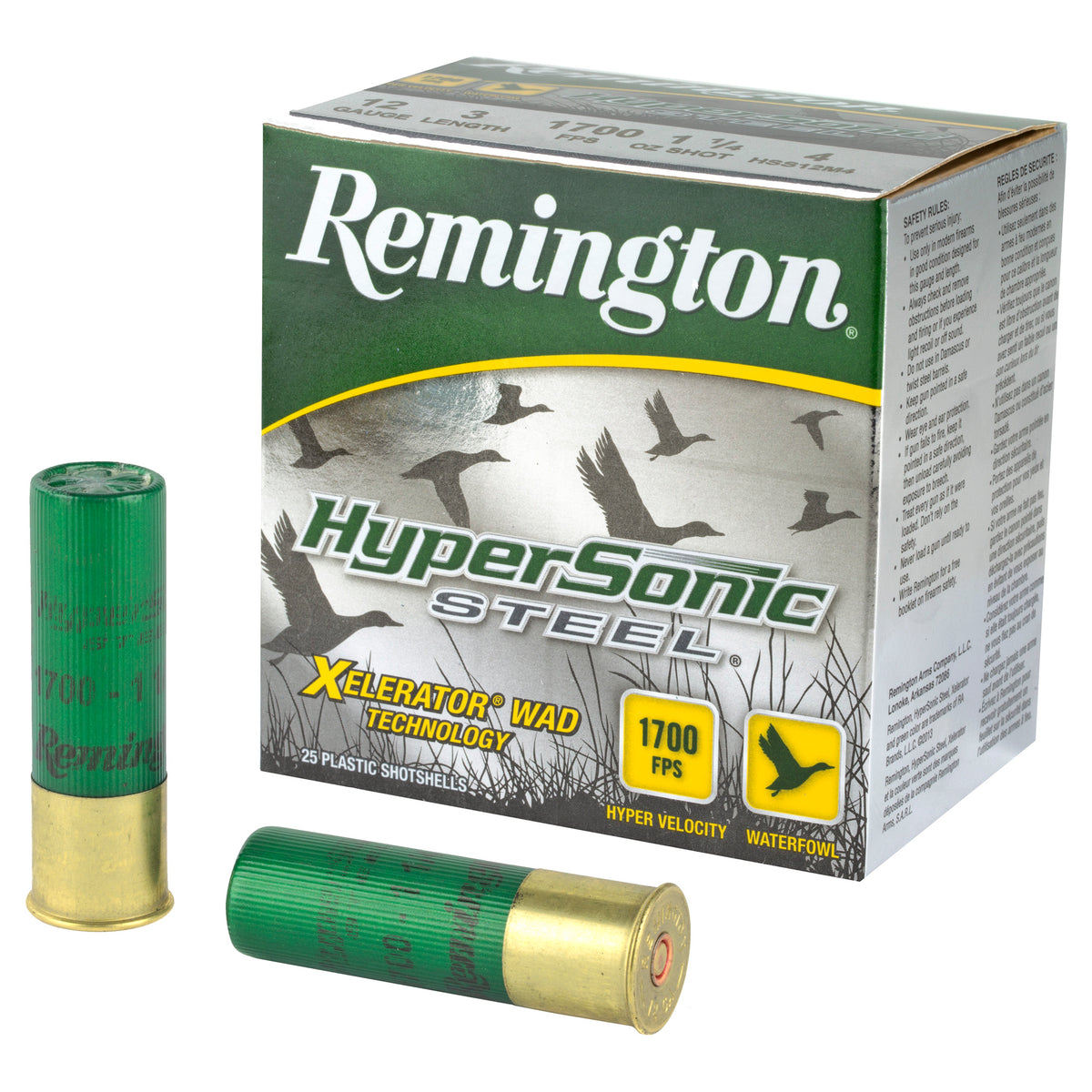 REMINGTON HYPERSONIC STEEL 12GA 3&quot; #4 25RD