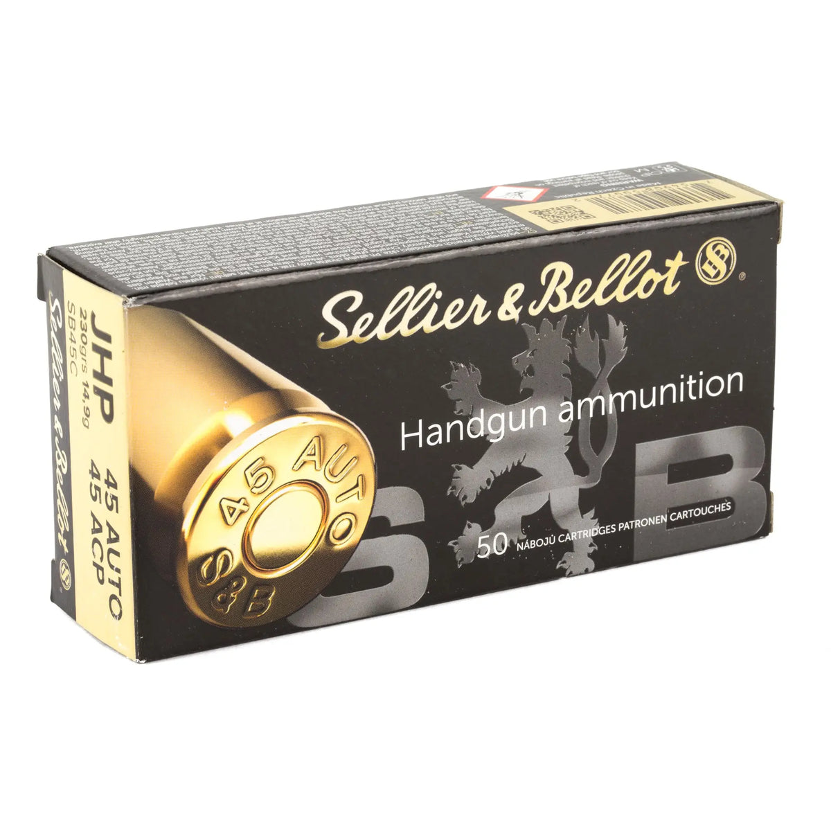 S&amp;B 45ACP 230GR JHP 50/1000 - American Ordnance