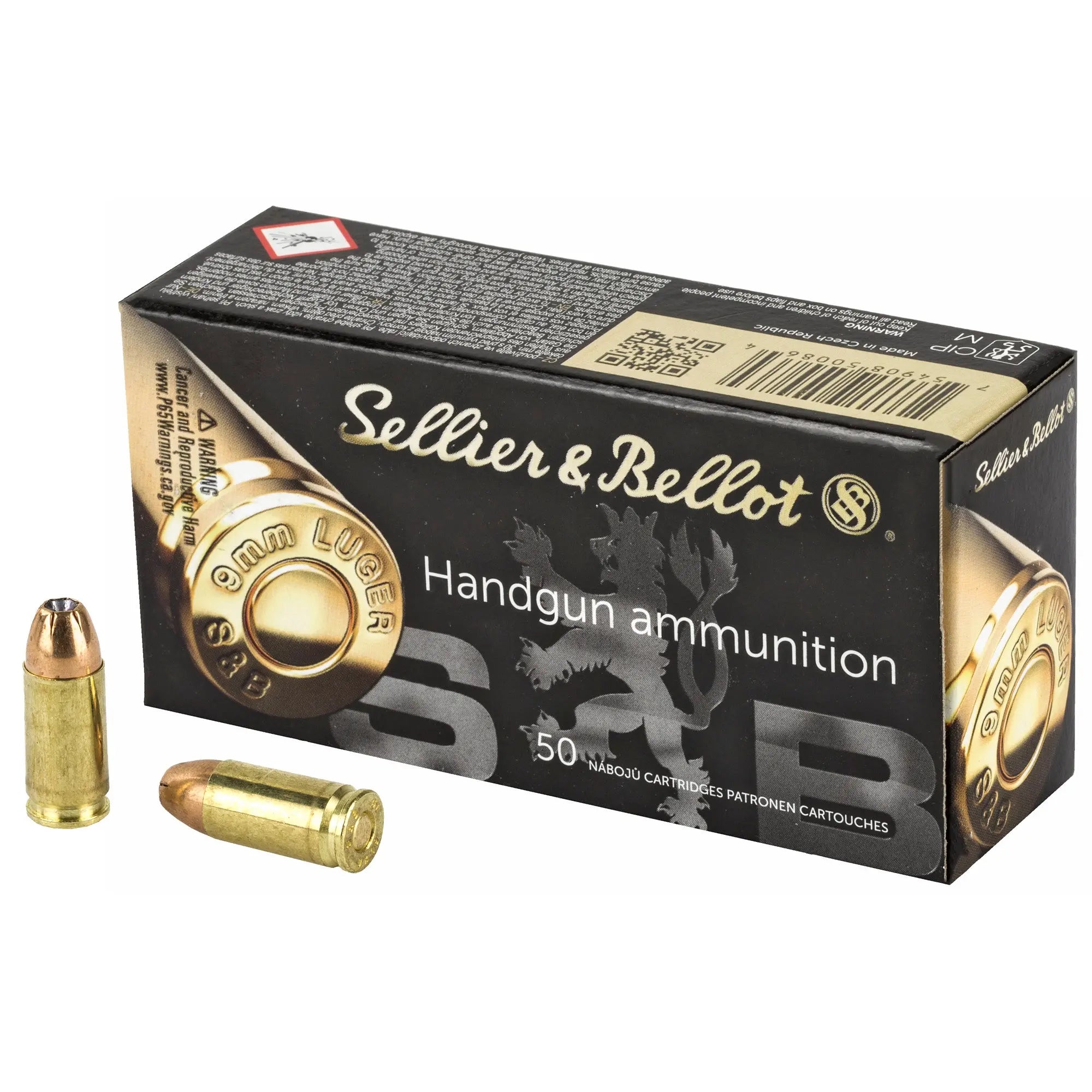 S&B 9MM 124GR JHP 50/1000 - American Ordnance