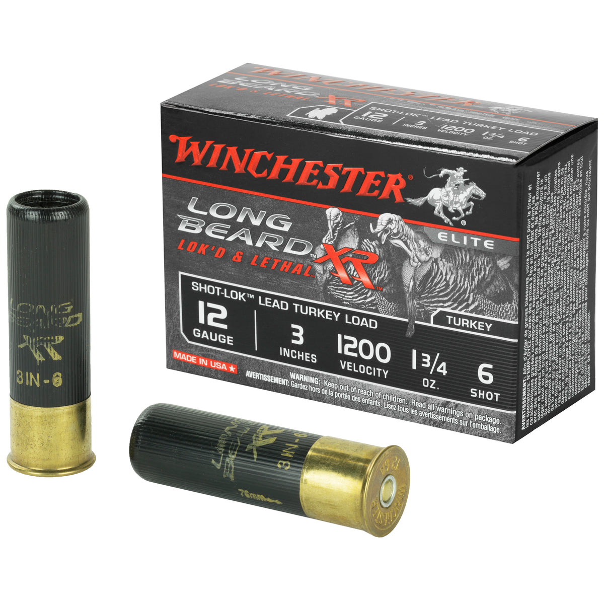 WINCHESTER LB XR TRKY 12GA 3&quot; #6 1.75OZ 10RD