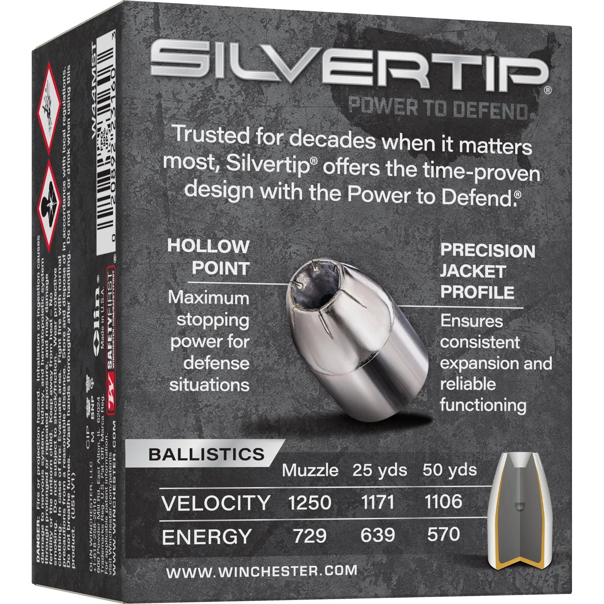 WIN SILVERTIP 44 REM MAG 210 GR JHP - American Ordnance