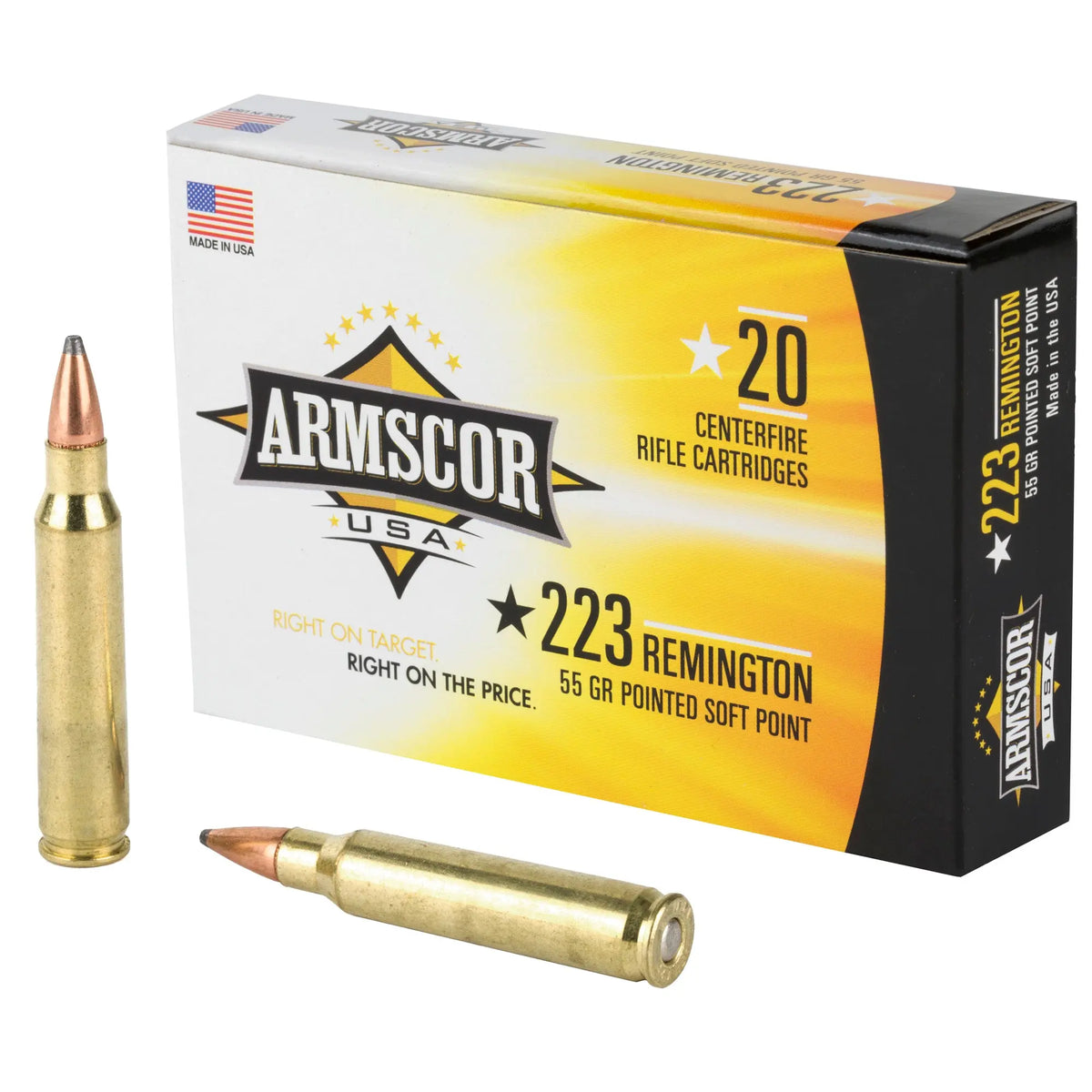 ARMSCOR 223REM 55GR PSP 20/1000 - American Ordnance