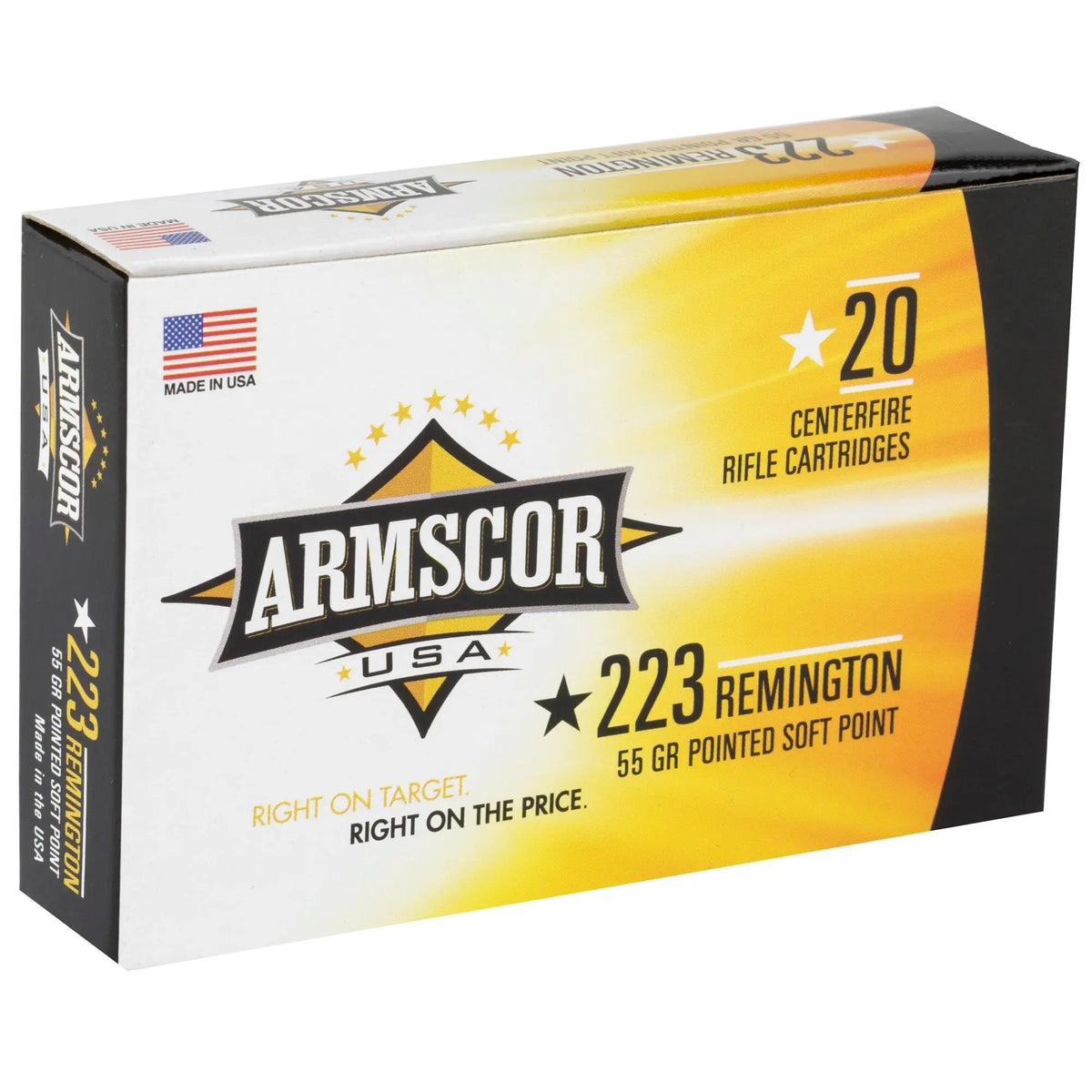 ARMSCOR 223REM 55GR PSP 20/1000 - American Ordnance